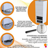 Modilayn SİLVA_SİLVA 4 Kapak 59,6 x 226,4 x 56cm 6 Derin Göz Raf Mini Midi Mikrodalga Fırın Dolabı