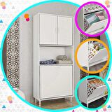 Modilayn MİLANO 75x160 cm 2 li Çamaşır Bölmeli Banyo Dolabı