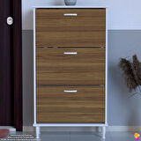 Modilayn VARBİ Antre Hol 72 x 127 x 25, 5 cm lik 3 Düşer Kapak 6 Göz Raf Bölmeli Ayakkabılık