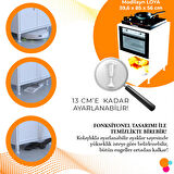 Modilayn LOYA 1 Kapak 59,6 x 87,4 x 56 cm Set Ocak Altı Mini Midi Mikrodalga Fırın Dolabı