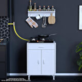 Modilayn BİRCE M-60 x 87 x 48 cm Kapaklı Set Ocak Altı Dolap ve Baharat Rafı
