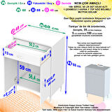 Modilayn BİRCE M-60 x 87 x 48 cm Set Üstü Ocak ve Tüp Bölmeli Çekmeceli Mutfak Dolabı
