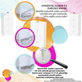 Modilayn YENİ AFRA 95 x 173 x 32,5 cm 1 Çekmece 4 Kapak 7 Raf 10 Bölme Çok Amaçlı Banyo & Mutfak Dolabı 