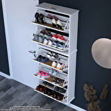 Modilayn VARBİ UMAY' 2 Li Asma Antre 72x193x26 cm’ lik 5 Düşer Kapak 10 Göz Bölme Ayakkabılık