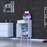 Modilayn EMİR 40x88x32,5 cm 1 Çekmece 1 Kapak 1 Raf 2 Bölme Çok Amaçlı Banyo & Mutfak Dolabı 
