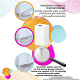 Modilayn EMİR 40x88x32,5 cm 1 Çekmece 1 Kapak 1 Raf 2 Bölme Çok Amaçlı Banyo & Mutfak Dolabı 