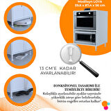 Modilayn LOYA 59,6 x 87,4 x 56 cm Set Ocak Altı Mini Midi Mikrodalga Fırın Dolabı