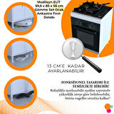 Modilayn ELİT 59,6 x 85 x 56 cm  Set Ocak Ankastre Fırın Bölmeli Tezgah Yanı Hazır Mutfak Dolabı