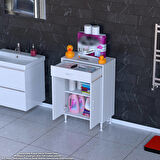 Modilayn EMİR 65x88x32,5 cm 1 Çekmece 2 Kapak 1 Raf 2 Bölme Çok Amaçlı Banyo & Mutfak Dolabı 