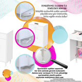 Modilayn EMİR 65x88x32,5 cm 1 Çekmece 2 Kapak 1 Raf 2 Bölme Çok Amaçlı Banyo & Mutfak Dolabı 