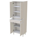 Modilayn EMİR ERA 54 x 170,4 x 32,5 cm 4 Kapaklı Tek Çekmeceli 5 Bölmeli Çok Amaçlı Dolabı