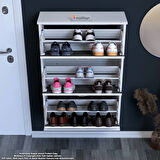 Modilayn VARBİ Asma Antre 72x115x26 cm’ lik 3 Düşer Kapak 6 Göz Bölmeli Ayakkabılık