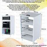 Modilayn SİLVA 59,6 x 119,2 x 56 cm Özel Üretim Büyük Fırın İçin Mini Midi Mikrodalga Fırın Dolabı