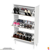 Modilayn VARBİ Kapı Önü 72 x 127 x 25, 5 cm’ lik 3 Düşer Kapak 6 Göz Bölmeli Ayakkabılık