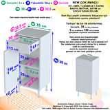 Modilayn EMİR 35 x 88 x 32,5 cm Kapaklı ve Çekmeceli Çok Amaçlı Banyo&Mutfak Dolabı