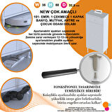 Modilayn EMİR 35 x 88 x 32,5 cm Kapaklı ve Çekmeceli Çok Amaçlı Banyo&Mutfak Dolabı