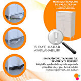 Modilayn TRENDLİNE 54 x 95,1 x 32,5 cm 2 Kapaklı 2 Çekmeceli 2 Bölmeli Çok Amaçlı Banyo Dolabı