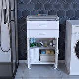 Modilayn TRENDLİNE 54 x 95,1 x 32,5 cm 2 Kapaklı 2 Çekmeceli 2 Bölmeli Çok Amaçlı Banyo Dolabı
