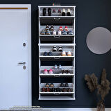 Modilayn VARBİ UMAY' 2 Li Asma Antre 72x193x26 cm’ lik 5 Düşer Kapak 10 Göz Bölme Ayakkabılık