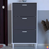 Modilayn VARBİ Kapı Önü 72 x127x26 cm’ lik 3 Düşer Kapak 6 Göz Raf Bölmeli Ayakkabılık