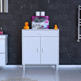 Modilayn EMİR 80 x 88 x 32,5 cm 1 Çekmece 2 Kapak 3 Raf 4 Bölme Çok Amaçlı Banyo & Mutfak Dolabı 
