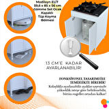 Modilayn ELİT 59,6 x 85 x 56 cm Gömme Set Ocak Tezgah Yanı Hazır Mutfak Dolabı