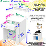Modilayn BİRCE L-65 x 87 x 48 cm Tüp Bölmeli Set Ocak Altı Dolap ve Baharat Rafı
