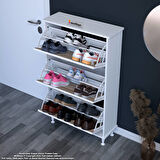 Modilayn VARBİ Antre Hol 72x127x26 cm lik 3 Düşer Kapak 6 Göz Bölmeli Ayakkabılık