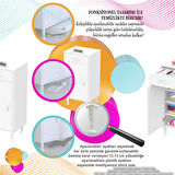 Modilayn EMİR 50 x 88 x 32,5 cm 1 Çekmece 1 Kapak 3 Raf 4 Bölme Çok Amaçlı Banyo & Mutfak Dolabı 