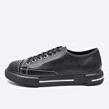 Fosco 9901 Siyah Hakiki Deri Sneakers Ayakkabı