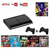Sony Playstation 3 120gb + 2 adet sıfır gamepad + 30 oyun, Çocuk özel oyunlar ve Hediyeler