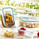 Plastart Fresh Box Kilitli Bölmeli Dikdörtgen Saklama Kabı 0,40 Lt