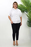 %100 Cotton Yazlık Organik Büyük Beden Kadın Gömlek