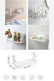 4Lü Kendinden Yapışkanlı Craft Banyo Rafı Baharatlık Mutfak Organizer