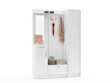 ABRE vm-3637 BEYAZ VESTİYER PORTMANTO AYAKKABILIK