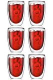 Çift Cidarlı Borosilikat 300 Ml Şeffaf Cam Bardak 6 Adet