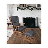 Grande Home Doğal Ahşap İskelet Sallanan Sandalye / Koltuk