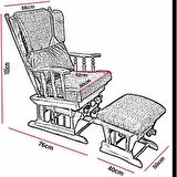 Grande Home Doğal Ahşap İskelet Sallanan Sandalye / Koltuk