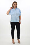 %100 Cotton Yazlık Organik Büyük Beden Kadın Gömlek