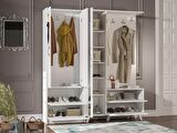 ABRE vm-342348 BEYAZ VESTİYER PORTMANTO AYAKKABILIK