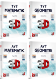 3D Yayınları TYT AYT Matematik Geometri Soru Bankası Seti 4 Kitap