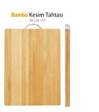 Bambu Metal Saplı Kesim Panosu Et Ekmek Sebze Meyve Kesim Tahtası