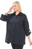 1. Kalite Cotton Büyük Beden Kadın Gömlek