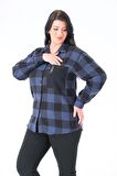 Ekoseli Oversize Dokuma Büyük Beden Oduncu Gömlek