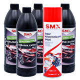 Seramik Katkılı Hızlı ve Pratik Cila 4 Adet 750ml.+ Susuz Motor Temizleme Spreyi 500 Ml