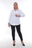 Cotton Slim Fit Büyük Beden Kadın Gömlek