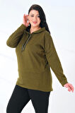 Büyük Beden Kapüşonlu Sweatshirt
