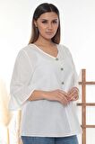 %100 Cotton Büyük Beden Bluz