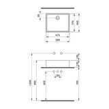 Bocchi Milano 50 cm Çanak Lavabo Parlak Siyah 1215-005-0125