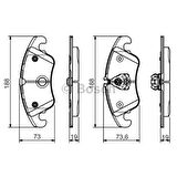 Audi A6 1.8 2.0 TFSI Ön Fren Balatası  0986495110 Bosch